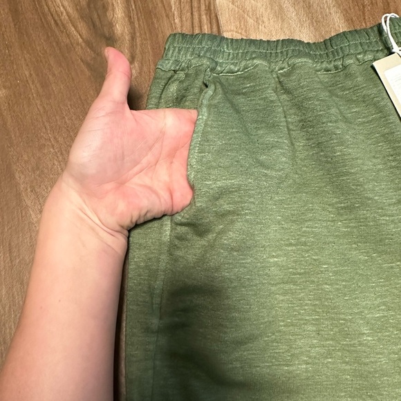 NWT 120% Lino Green Women’s Linen Casual Pants  Sweatpants No Drawstring Italian - Picture 7 of 12